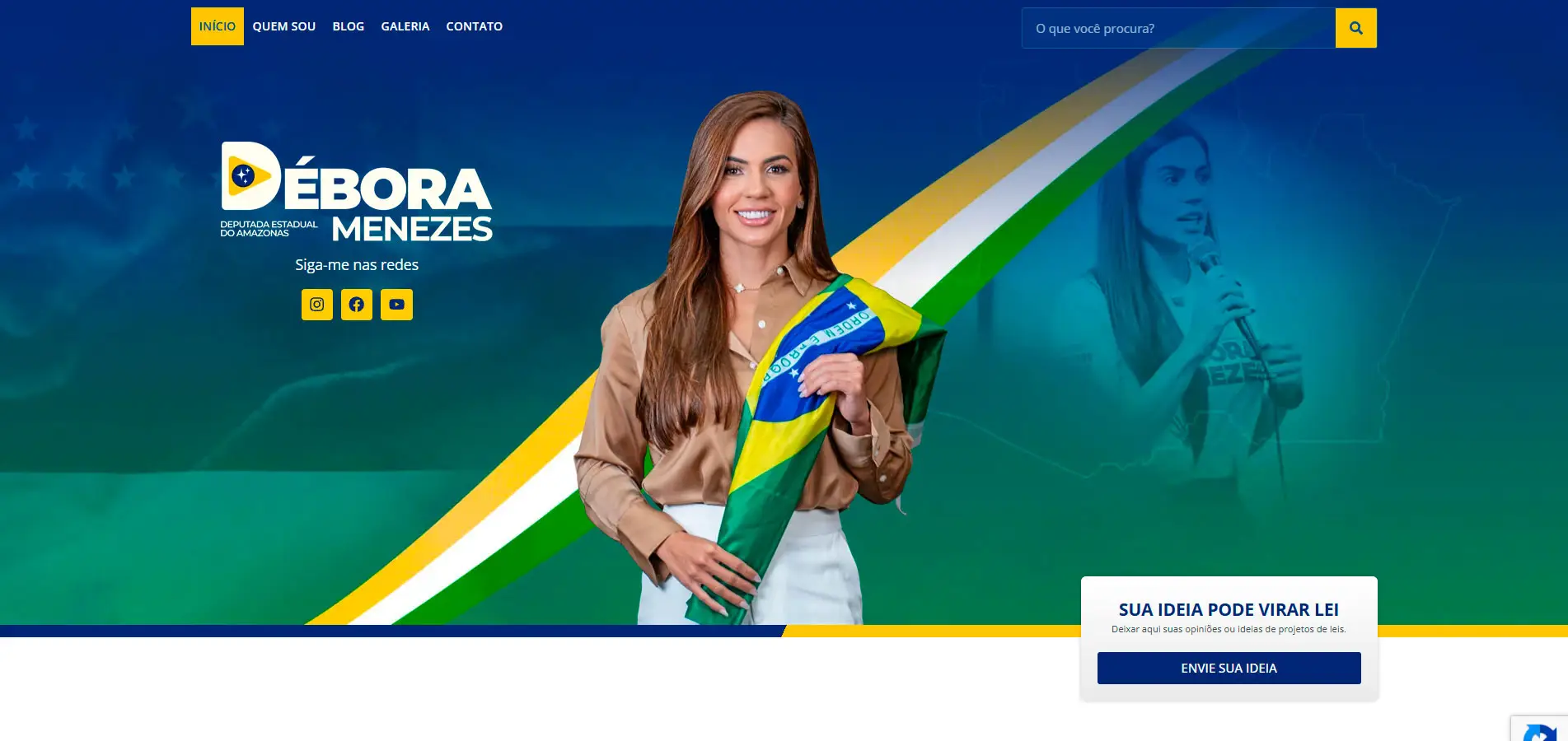Site Deputada Débora Menezes — Figura pública