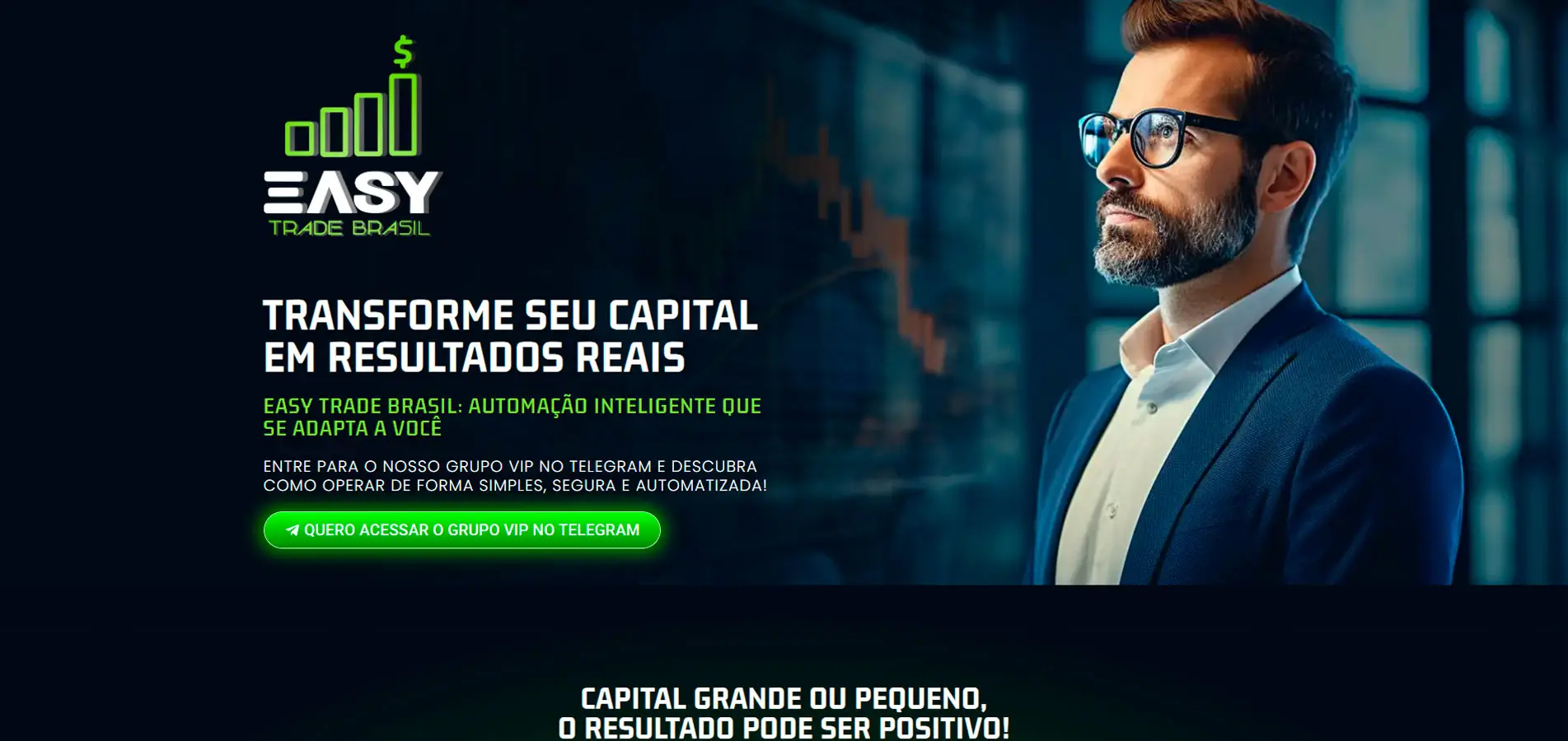 Site Easy Trade Brasil — Investimento