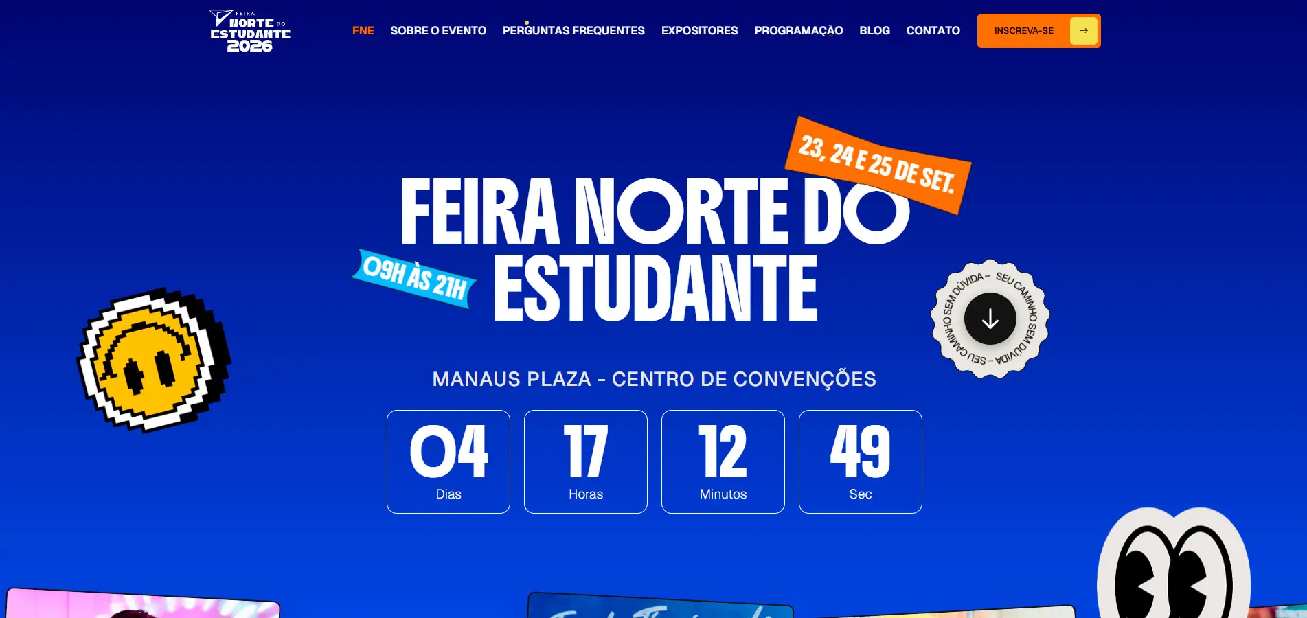 Site Feira Norte do Estudante — Eventos