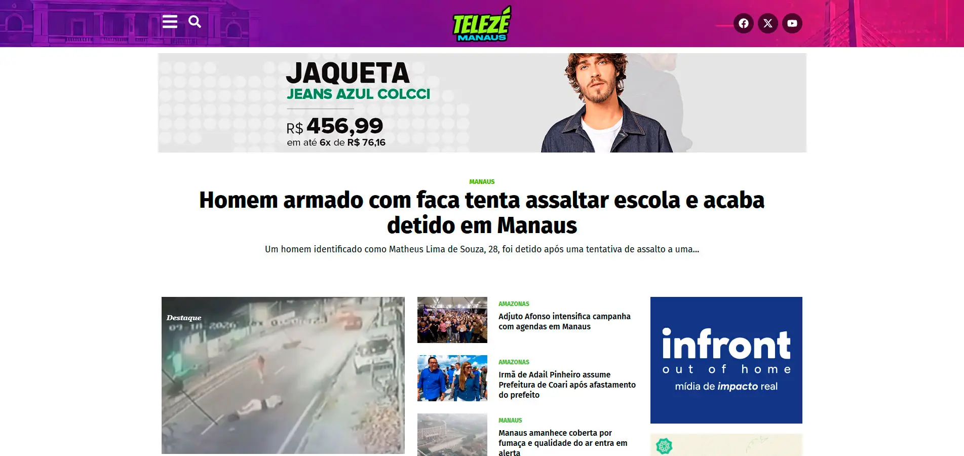 Site Telezé Manaus — Portal de notícias