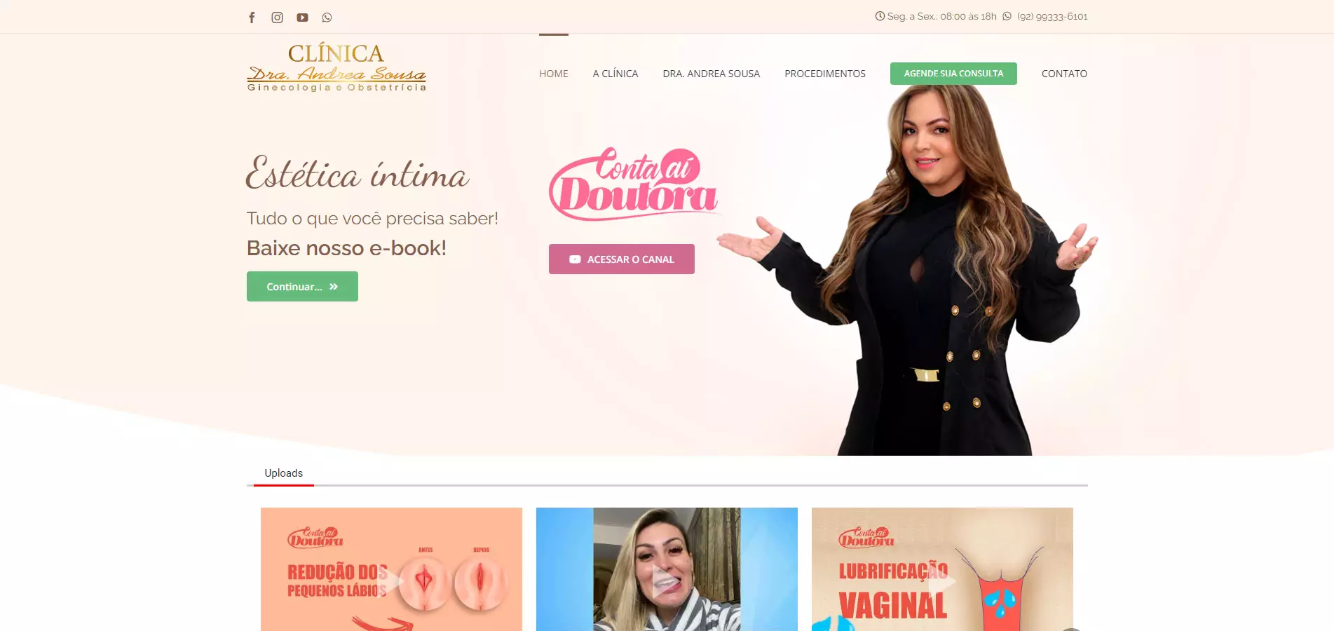 DRA. ANDREA SOUZA - CRIAÇÃO DE SITE