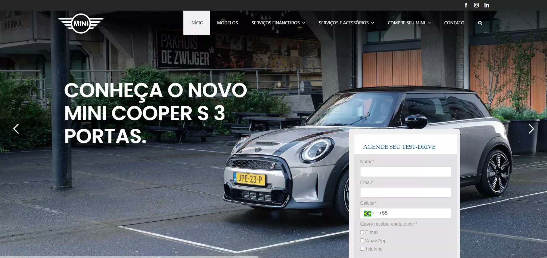 BRAGA MOTORS - MINI - CRIAÇÃO DE SITE