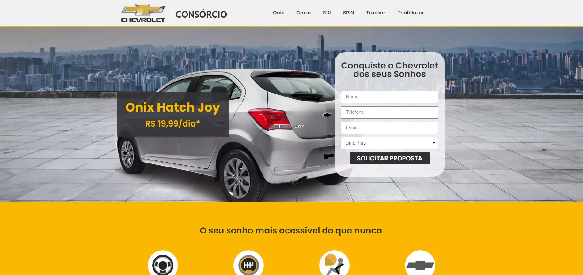 CHEVROLET CONSÓRCIO - CRIAÇÃO DE SITE