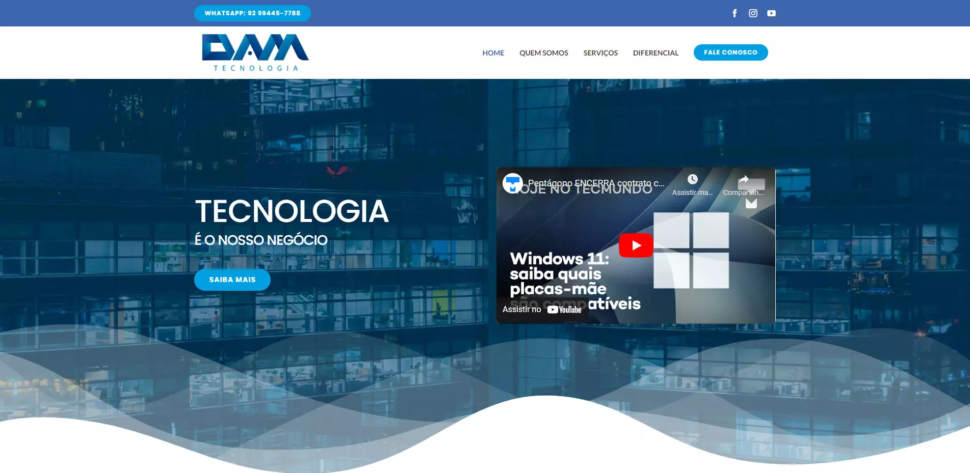 DAM TECNOLOGIA - CRIAÇÃO DE SITE