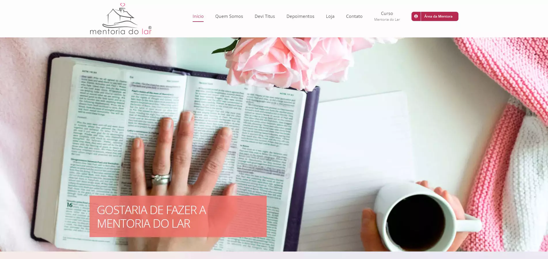 MENTORIA DO LAR - CRIAÇÃO DE SITE